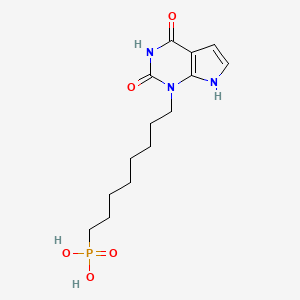 [8-(2,4-Dioxo-2,3,4,7-tetrahydro-pyrrolo[2,3-d]pyrimidin-1-yl)-octyl]-phosphonic acid