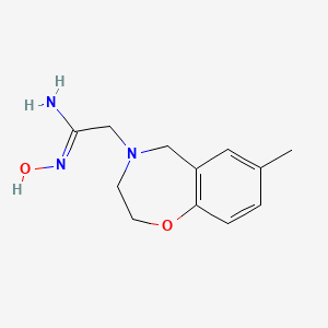 molecular formula C12H17N3O2 B13425886 (Z)-N'-hydroxy-2-(7-methyl-2,3-dihydrobenzo[f][1,4]oxazepin-4(5H)-yl)acetimidamide 