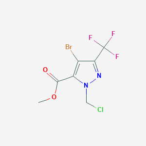 methyl 4-bromo-1-(chloromethyl)-3-(trifluoromethyl)-1H-pyrazole-5-carboxylate