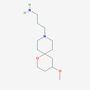 3-(4-Methoxy-1-oxa-9-azaspiro[5.5]undecan-9-yl)propan-1-amine