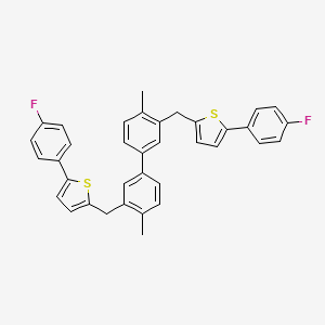 5,5'-((4,4'-Dimethyl-[1,1'-biphenyl]-3,3'-diyl)bis(methylene))bis(2-(4-fluorophenyl)thiophene)