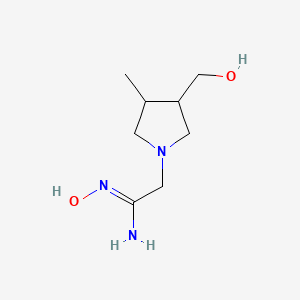 (Z)-N'-hydroxy-2-(3-(hydroxymethyl)-4-methylpyrrolidin-1-yl)acetimidamide