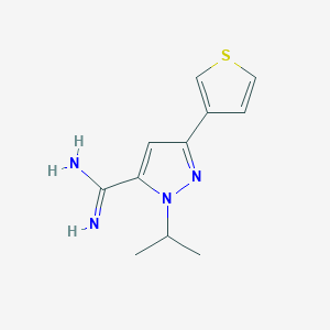 1-isopropyl-3-(thiophen-3-yl)-1H-pyrazole-5-carboximidamide