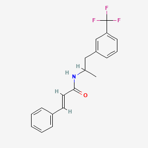 molecular formula C19H18F3NO B13426128 N-(alpha-Methyl-m-trifluoromethylphenethyl)-3-phenylpropenamide CAS No. 21015-15-6