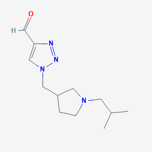 1-((1-isobutylpyrrolidin-3-yl)methyl)-1H-1,2,3-triazole-4-carbaldehyde