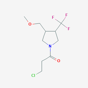 3-Chloro-1-[3-(methoxymethyl)-4-(trifluoromethyl)pyrrolidin-1-yl]propan-1-one