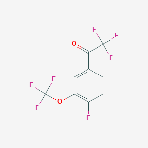 2,2,2-Trifluoro-1-[4-fluoro-3-(trifluoromethoxy)phenyl]ethanone