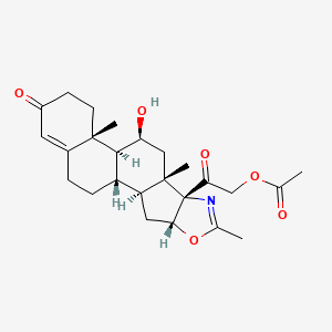 [2-[(1S,2S,4R,8S,9S,11S,12S,13R)-11-hydroxy-6,9,13-trimethyl-16-oxo-5-oxa-7-azapentacyclo[10.8.0.02,9.04,8.013,18]icosa-6,17-dien-8-yl]-2-oxoethyl] acetate