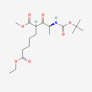 7-Ethyl 1-Methyl 2-[(2S)-2-[[(1,1-dimethylethoxy)carbonyl]amino]-1-oxopropyl]-heptanedioate