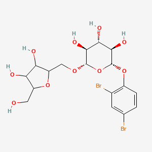 (2R,3R,4S,5S,6S)-2-(2,4-dibromophenoxy)-6-[[3,4-dihydroxy-5-(hydroxymethyl)oxolan-2-yl]methoxy]oxane-3,4,5-triol