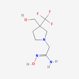 (Z)-N'-hydroxy-2-(3-(hydroxymethyl)-3-(trifluoromethyl)pyrrolidin-1-yl)acetimidamide