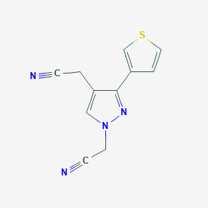 2,2'-(3-(thiophen-3-yl)-1H-pyrazole-1,4-diyl)diacetonitrile