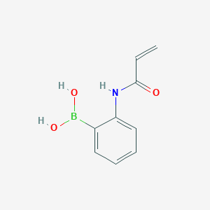 molecular formula C9H10BNO3 B1342632 2-丙烯酰胺苯硼酸 CAS No. 758697-66-4