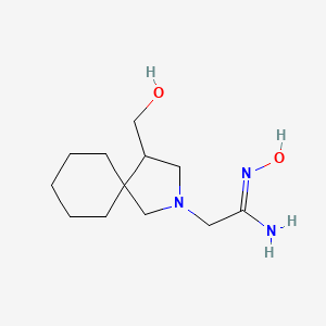 molecular formula C12H23N3O2 B13426378 (Z)-N'-hydroxy-2-(4-(hydroxymethyl)-2-azaspiro[4.5]decan-2-yl)acetimidamide 