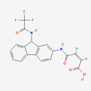 (Z)-4-oxo-4-[[9-[(2,2,2-trifluoroacetyl)amino]-9H-fluoren-2-yl]amino]but-2-enoic acid