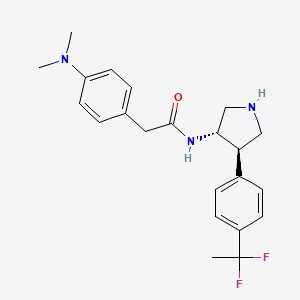 N-((3S,4R)-4-(4-(1,1-difluoroethyl)phenyl)pyrrolidin-3-yl)-2-(4-(dimethylamino)phenyl)acetamide