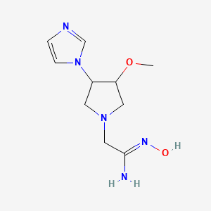 (Z)-2-(3-(1H-imidazol-1-yl)-4-methoxypyrrolidin-1-yl)-N'-hydroxyacetimidamide