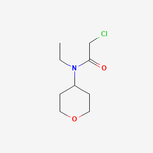 molecular formula C9H16ClNO2 B13426478 2-chloro-N-ethyl-N-(tetrahydro-2H-pyran-4-yl)acetamide 