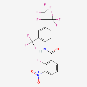 2-fluoro-N-[4-(1,1,1,2,3,3,3-heptafluoropropan-2-yl)-2-(trifluoromethyl)phenyl]-3-nitrobenzamide