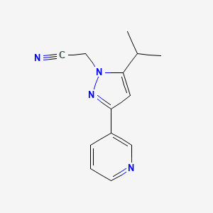 2-(5-isopropyl-3-(pyridin-3-yl)-1H-pyrazol-1-yl)acetonitrile