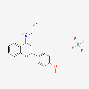 4-(Butylamino)-2-(4-methoxyphenyl)-1-benzopyrylium tetrafluoroborate