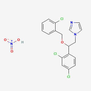 1-[2-[(2-Chlorophenyl)methoxy]-2-(2,4-dichlorophenyl)ethyl]imidazole;nitric acid