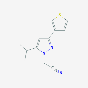 2-(5-isopropyl-3-(thiophen-3-yl)-1H-pyrazol-1-yl)acetonitrile