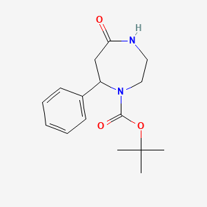 B1342681 Tert-butyl 5-oxo-7-phenyl-1,4-diazepane-1-carboxylate CAS No. 220898-16-8