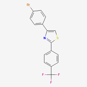 molecular formula C16H9BrF3NS B1342690 4-(4-溴苯基)-2-(4-(三氟甲基)苯基)噻唑 CAS No. 211032-07-4