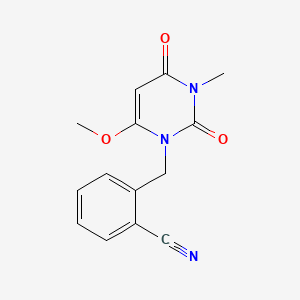 2-((6-Methoxy-3-methyl-2,4-dioxo-3,4-dihydropyrimidine-1(2H)-yl)methyl)benzonitrile