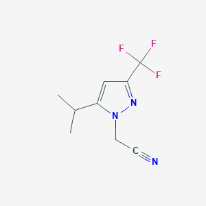 2-(5-isopropyl-3-(trifluoromethyl)-1H-pyrazol-1-yl)acetonitrile