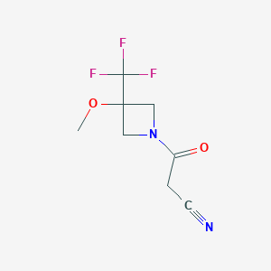 3-(3-Methoxy-3-(trifluoromethyl)azetidin-1-yl)-3-oxopropanenitrile