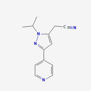 2-(1-isopropyl-3-(pyridin-4-yl)-1H-pyrazol-5-yl)acetonitrile