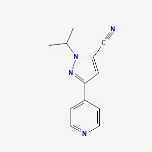 1-isopropyl-3-(pyridin-4-yl)-1H-pyrazole-5-carbonitrile