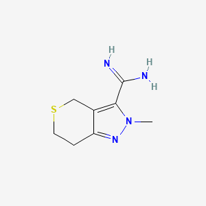 2-Methyl-2,4,6,7-tetrahydrothiopyrano[4,3-c]pyrazole-3-carboximidamide