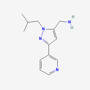 (1-isobutyl-3-(pyridin-3-yl)-1H-pyrazol-5-yl)methanamine