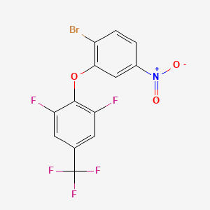 2-(2-Bromo-5-nitro-phenoxy)-1,3-difluoro-5-(trifluoromethyl)benzene