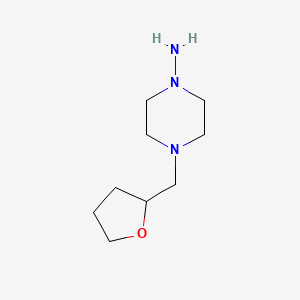 4-((Tetrahydrofuran-2-yl)methyl)piperazin-1-amine