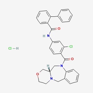 N-[4-[(4aS)-1,2,4,4a,5,11-hexahydro-[1,4]oxazino[3,4-c][1,4]benzodiazepine-6-carbonyl]-3-chlorophenyl]-2-phenylbenzamide;hydrochloride