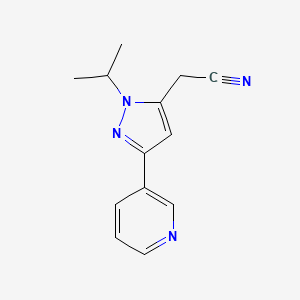 2-(1-isopropyl-3-(pyridin-3-yl)-1H-pyrazol-5-yl)acetonitrile