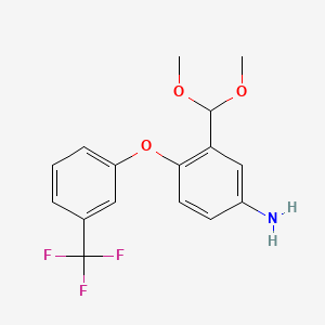 3-(Dimethoxymethyl)-4-[3-(trifluoromethyl)phenoxy]aniline