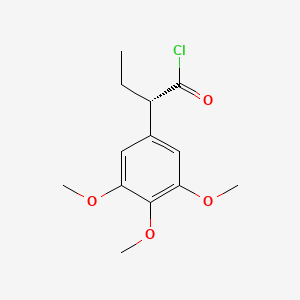 molecular formula C13H17ClO4 B13427195 (S)-2-(3,4,5-Trimethoxyphenyl)butanoyl chloride 