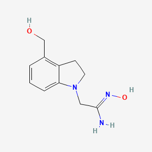 molecular formula C11H15N3O2 B13427203 (Z)-N'-hydroxy-2-(4-(hydroxymethyl)indolin-1-yl)acetimidamide 