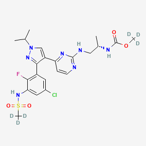 trideuteriomethyl N-[(2S)-1-[[4-[3-[5-chloro-2-fluoro-3-(trideuteriomethylsulfonylamino)phenyl]-1-propan-2-ylpyrazol-4-yl]pyrimidin-2-yl]amino]propan-2-yl]carbamate