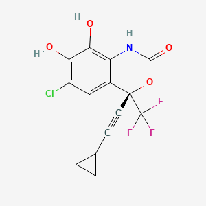 molecular formula C14H9ClF3NO4 B13427232 (S)-7,8-Dihydroxy Efavirenz 