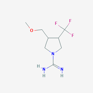 molecular formula C8H14F3N3O B13427247 3-(Methoxymethyl)-4-(trifluoromethyl)pyrrolidine-1-carboximidamide 