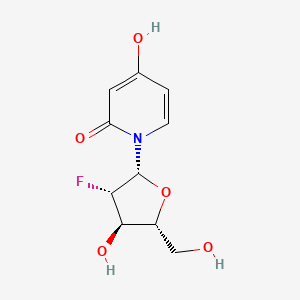 molecular formula C10H12FNO5 B13427252 1-[(2R,3S,4R,5R)-3-fluoro-4-hydroxy-5-(hydroxymethyl)oxolan-2-yl]-4-hydroxypyridin-2-one 