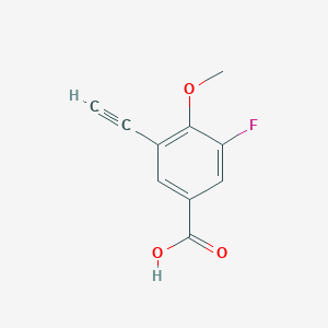 molecular formula C10H7FO3 B13427265 3-Ethynyl-5-fluoro-4-methoxybenzoic acid 