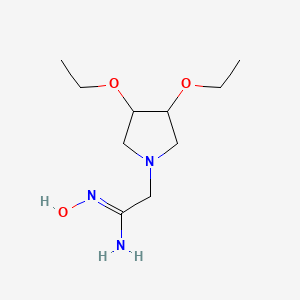 molecular formula C10H21N3O3 B13427276 (Z)-2-(3,4-diethoxypyrrolidin-1-yl)-N'-hydroxyacetimidamide 