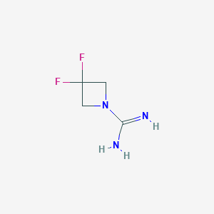 molecular formula C4H7F2N3 B13427298 3,3-Difluoroazetidine-1-carboximidamide 